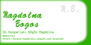 magdolna bogos business card