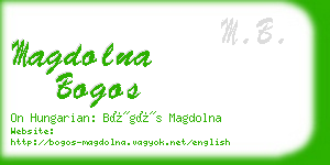 magdolna bogos business card